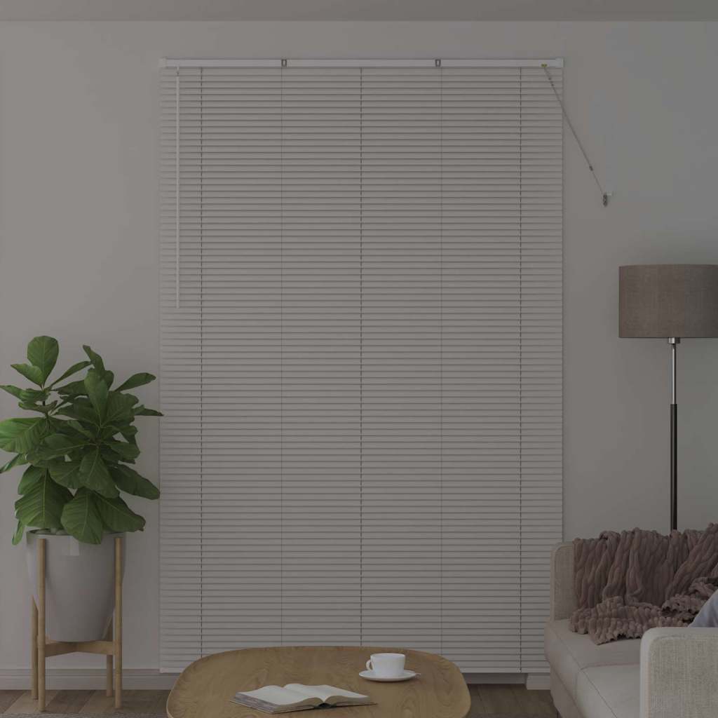 Vindu Persienne med gardiner Hvit Aluminium