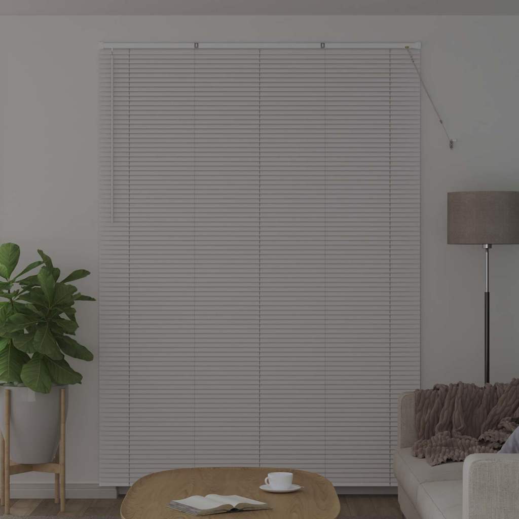 Vindu Persienne med gardiner Hvit Aluminium