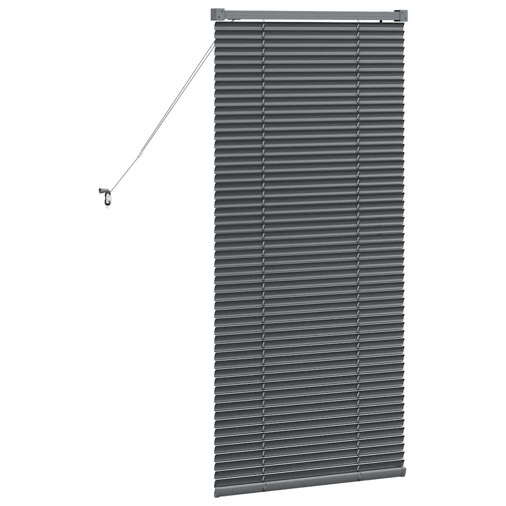 Venetianspersienner Mørkegrå 130 x 55 cm Aluminium