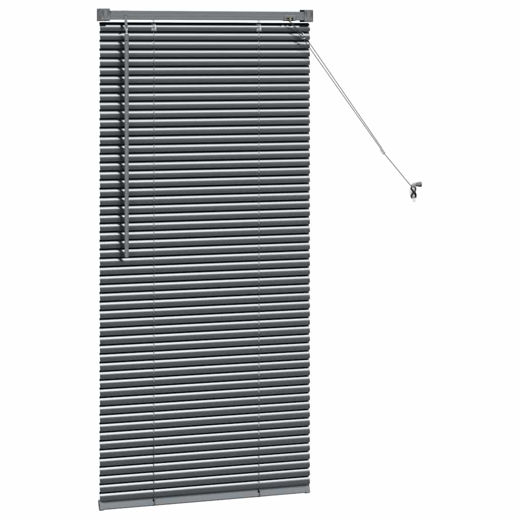 Vindu Persienne med gardiner Mørke grå Aluminium