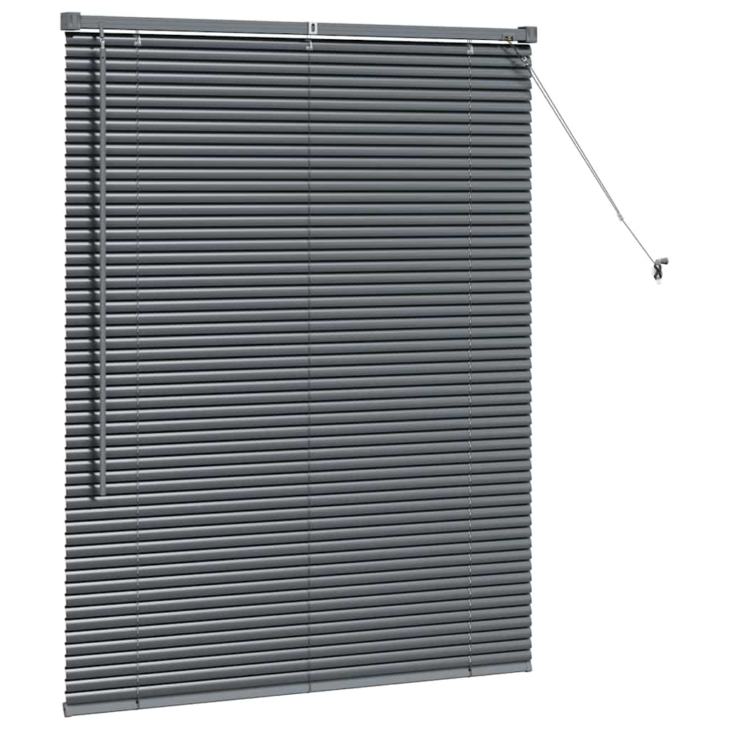 Vindu Persienne med gardiner Mørke grå Aluminium