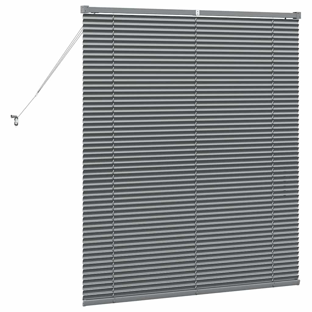 Vindu Persienne med gardiner Mørke grå Aluminium