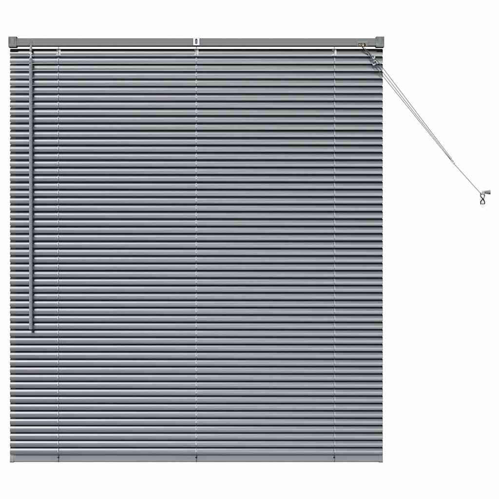 Vindu Persienne med gardiner Mørke grå Aluminium