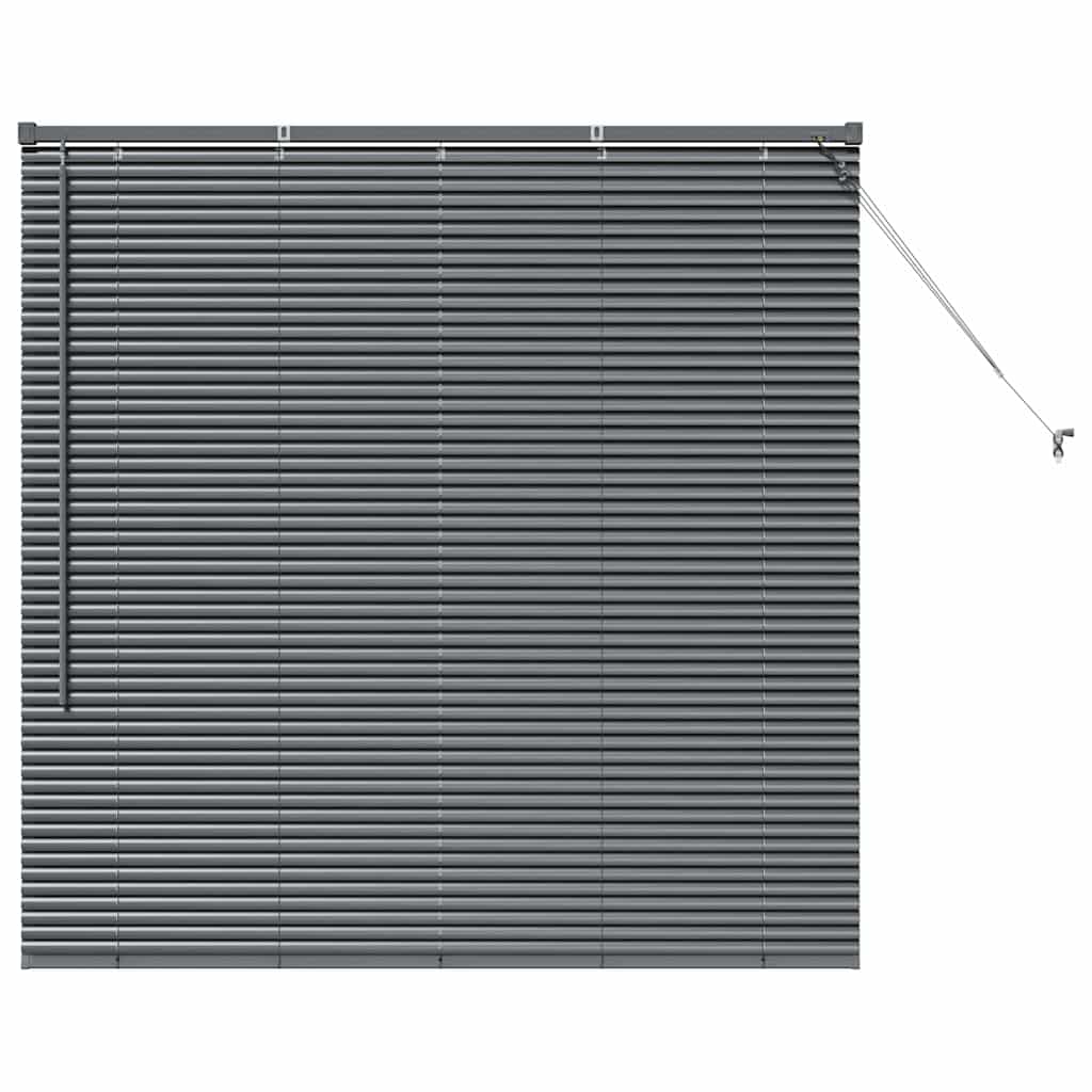 Vindu Persienne med gardiner Mørke grå Aluminium