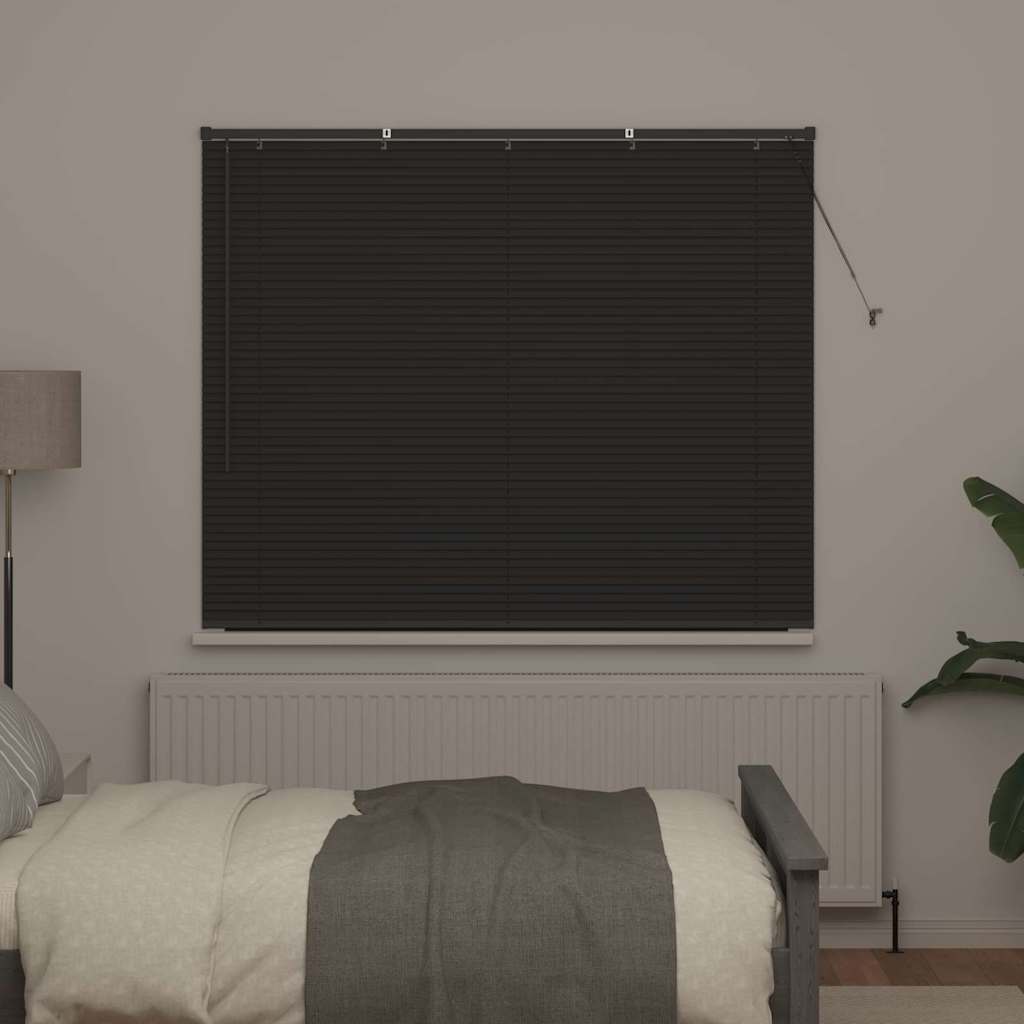 Vindu Persienne med gardiner Mørke grå Aluminium