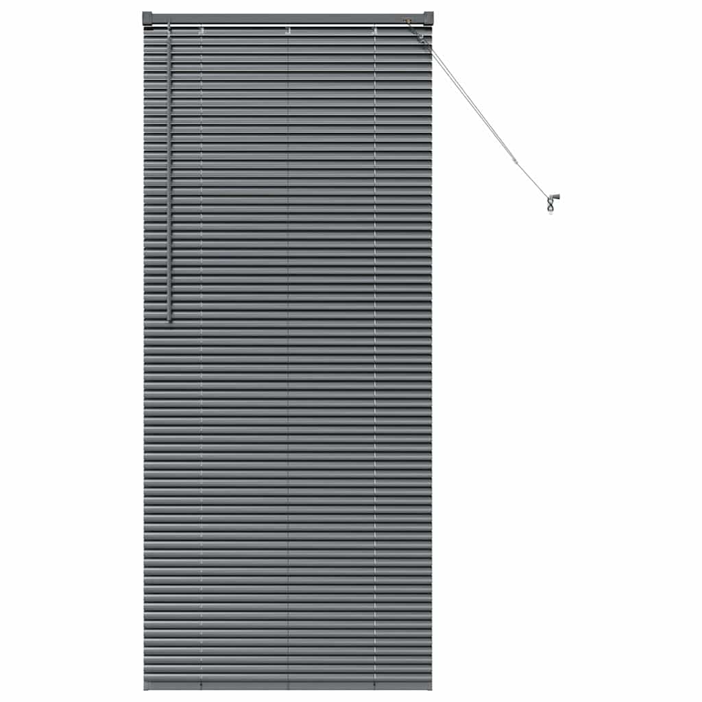 Vindu Persienne med gardiner Mørke grå Aluminium