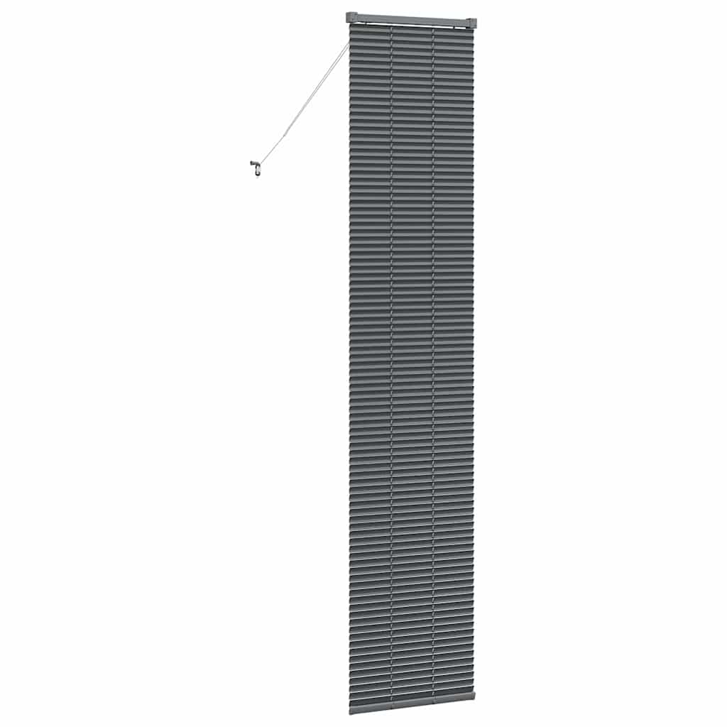 Vindu Persienne med gardiner Mørke grå Aluminium