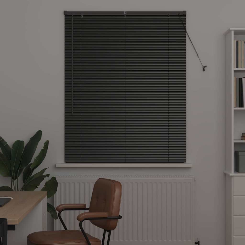 Venetianspersienner Svart 130 x 105 cm Aluminium