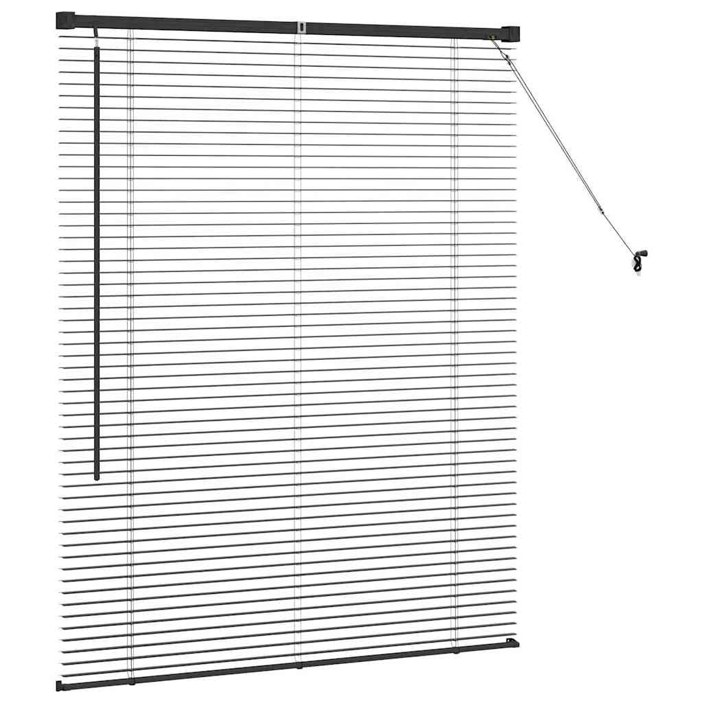 Venetianspersienner Svart 130 x 105 cm Aluminium
