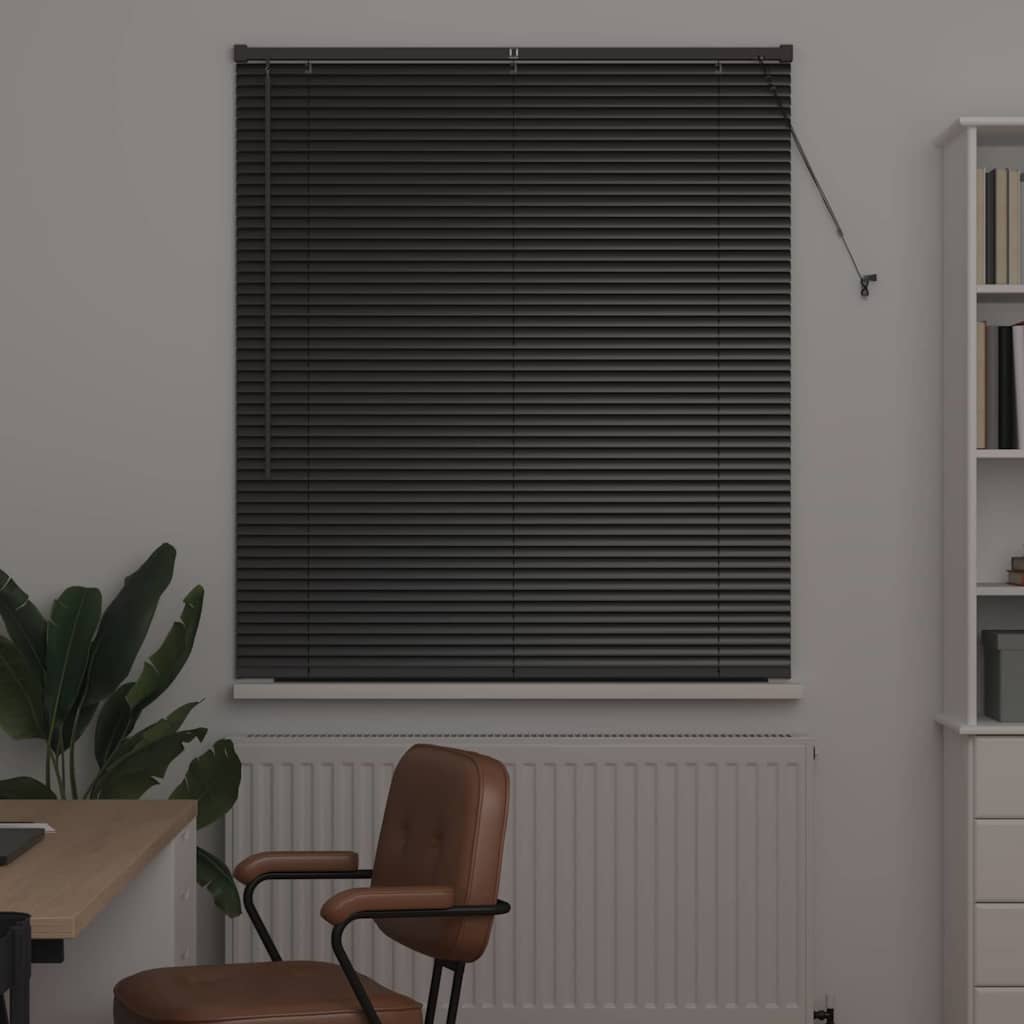 Venetianspersienner Svart 130 x 110 cm Aluminium