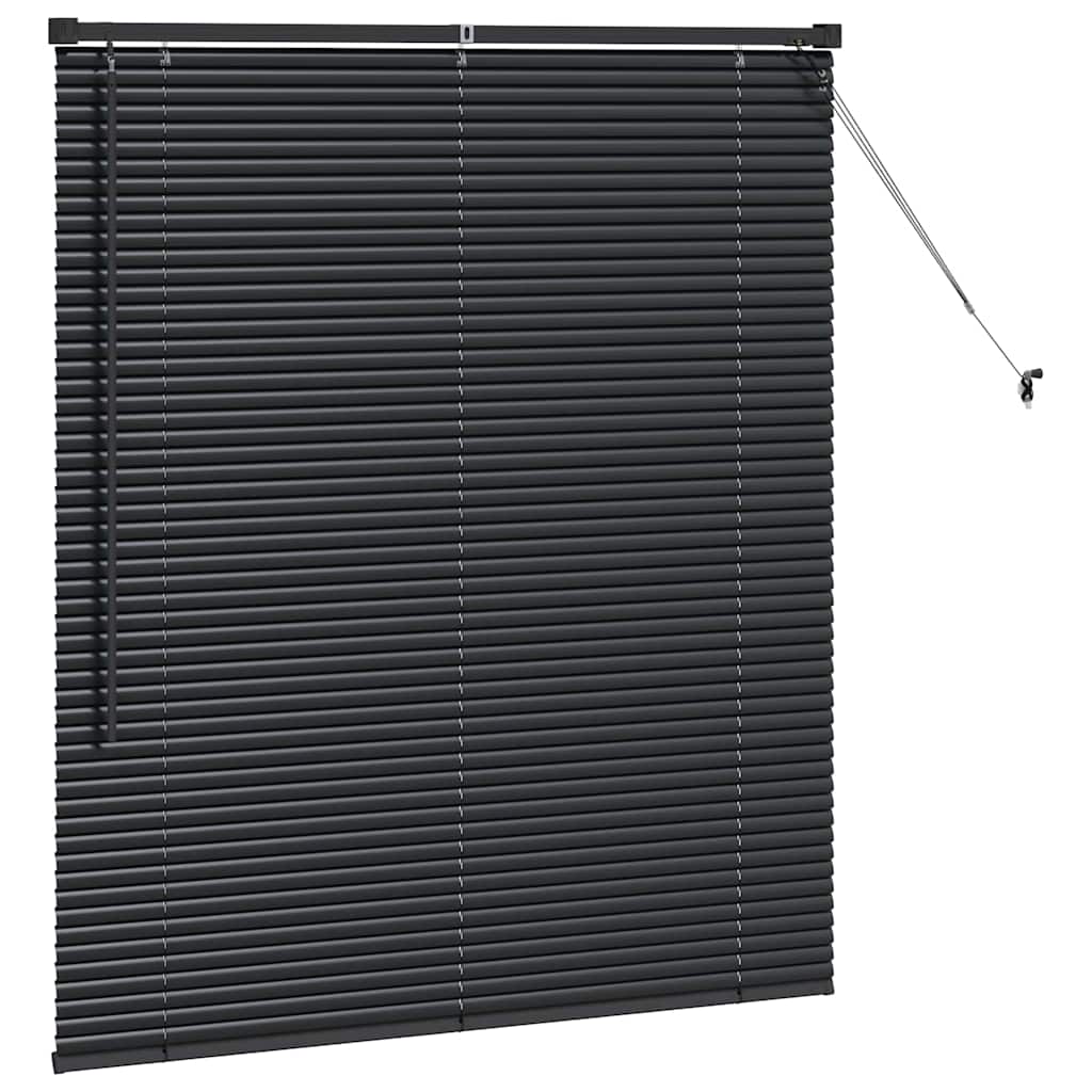 Venetianspersienner Svart 130 x 110 cm Aluminium