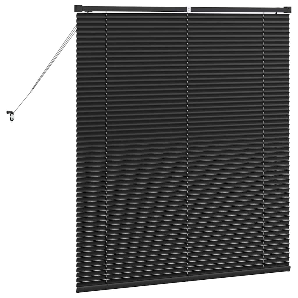 Venetianspersienner Svart 130 x 110 cm Aluminium