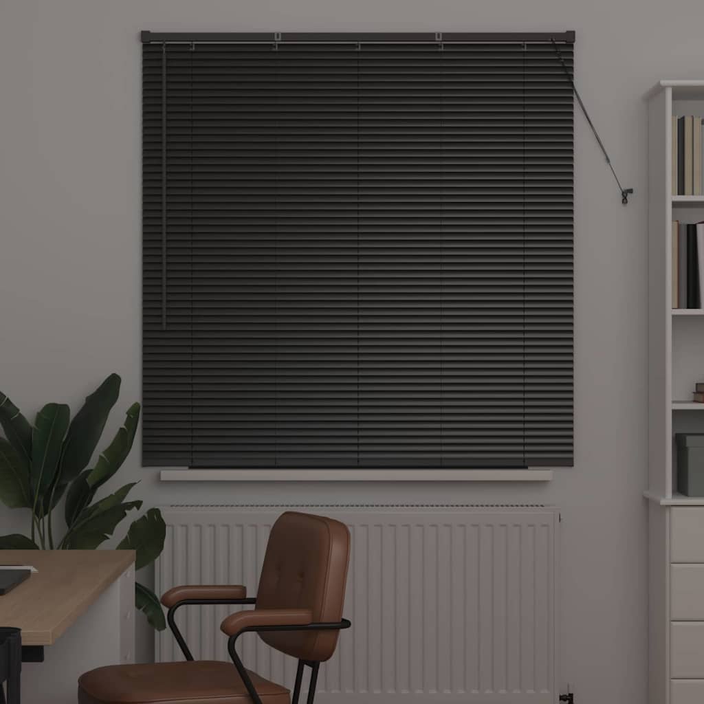 Venetianspersienner Svart 130 x 130 cm Aluminium