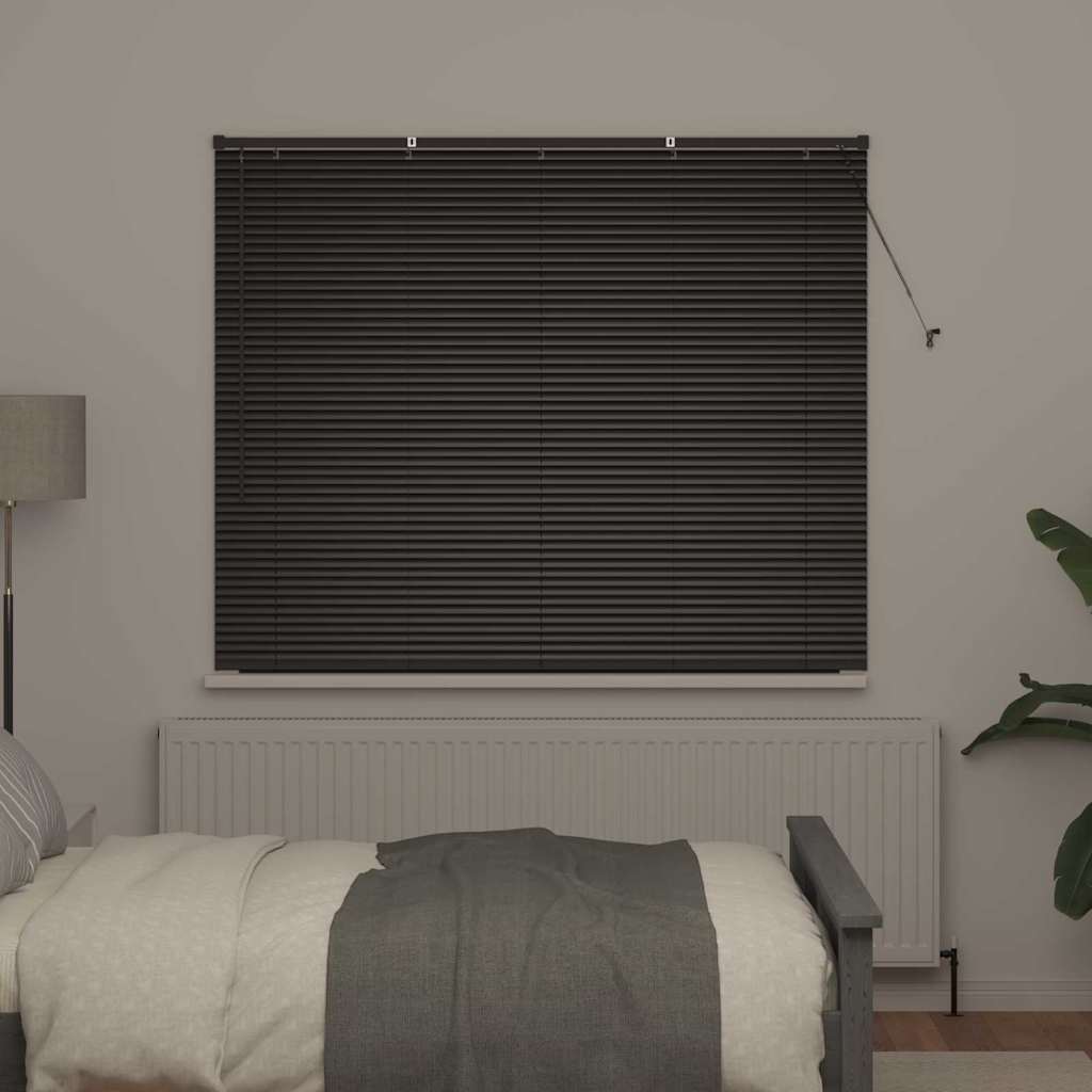 Venetianspersienner Svart 130 x 155 cm Aluminium