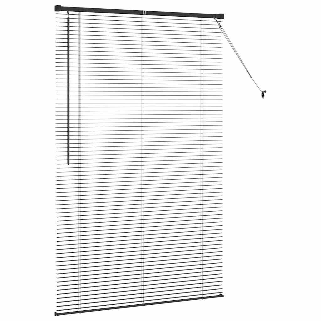 Vindu Persienne med gardiner Svart Aluminium
