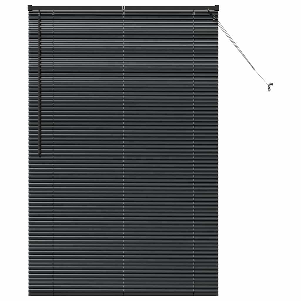 Vindu Persienne med gardiner Svart Aluminium