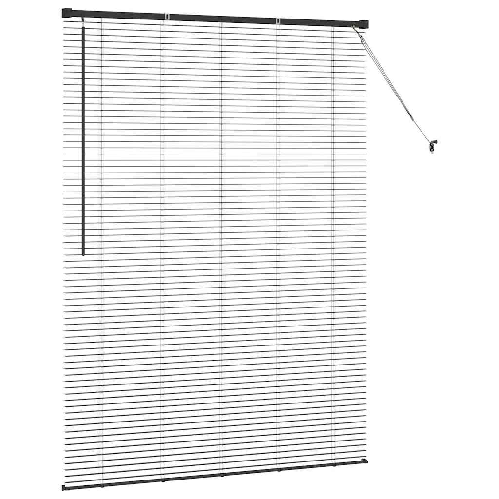 Vindu Persienne med gardiner Svart Aluminium