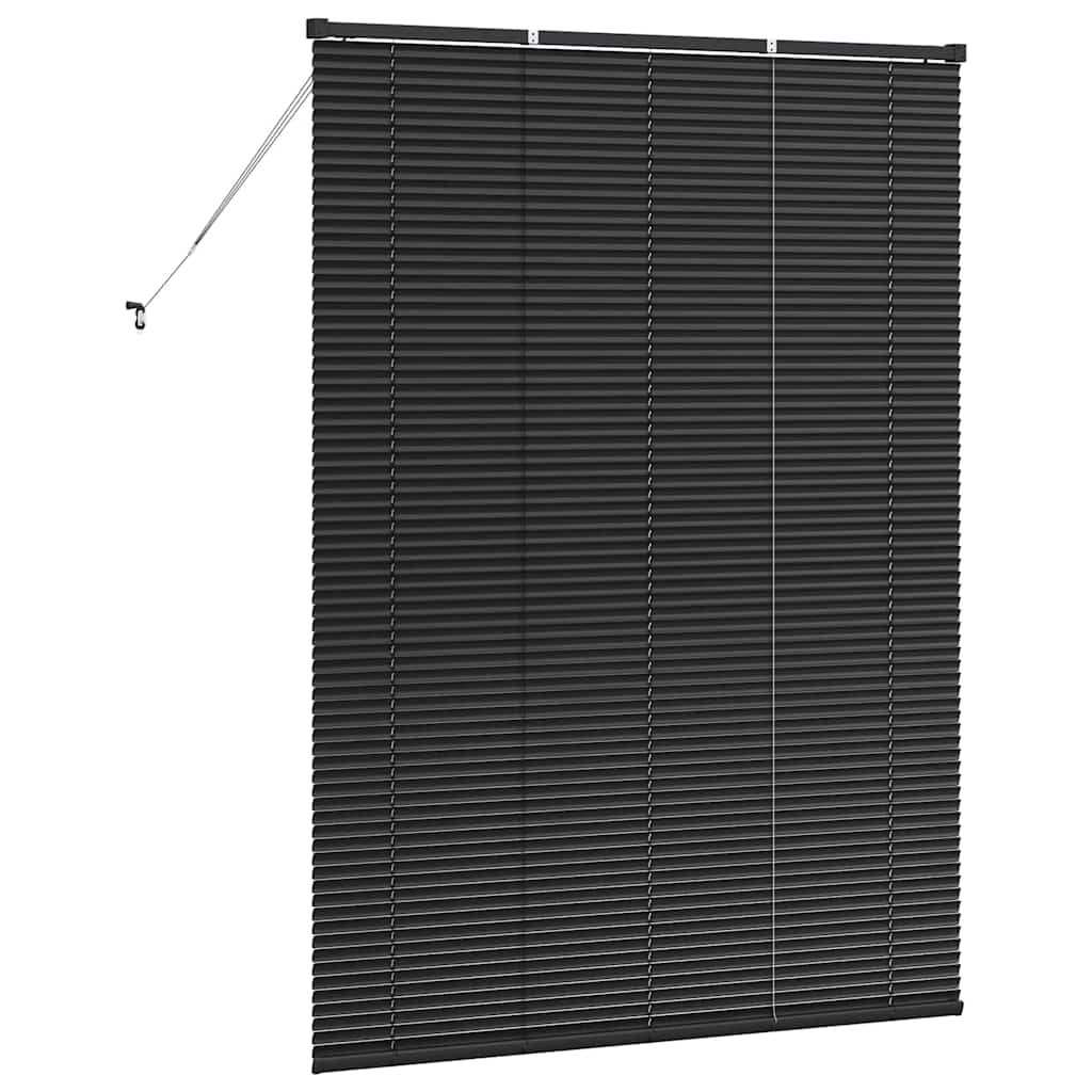 Vindu Persienne med gardiner Svart Aluminium