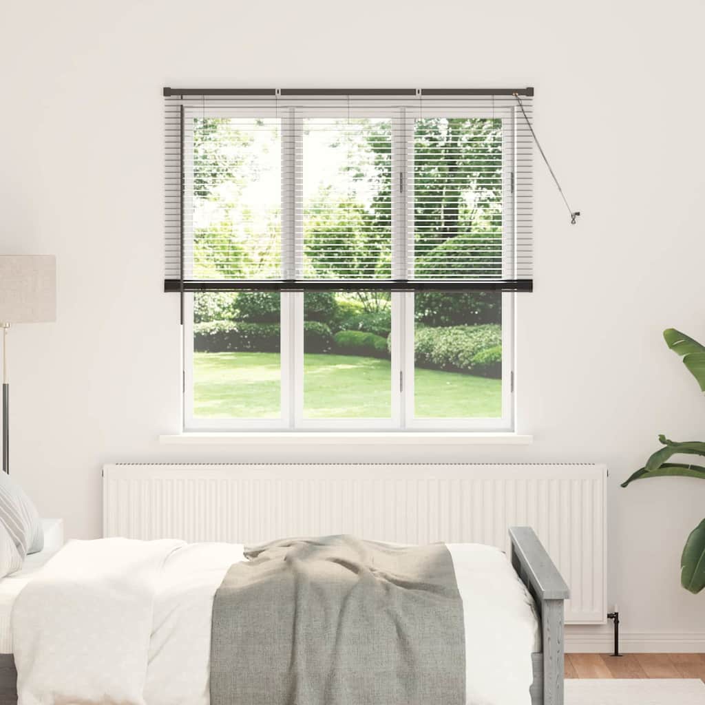 Vindu Persienne med gardiner Svart Aluminium