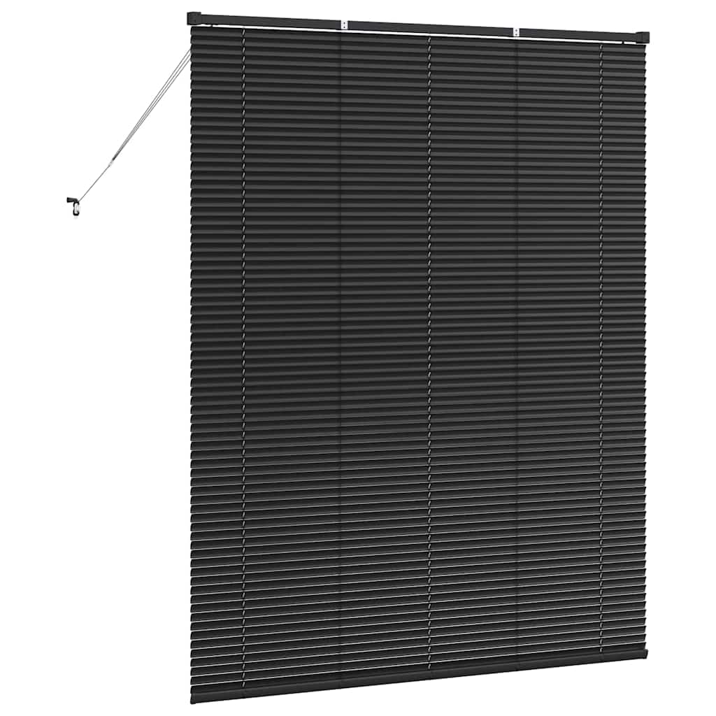 Vindu Persienne med gardiner Svart Aluminium