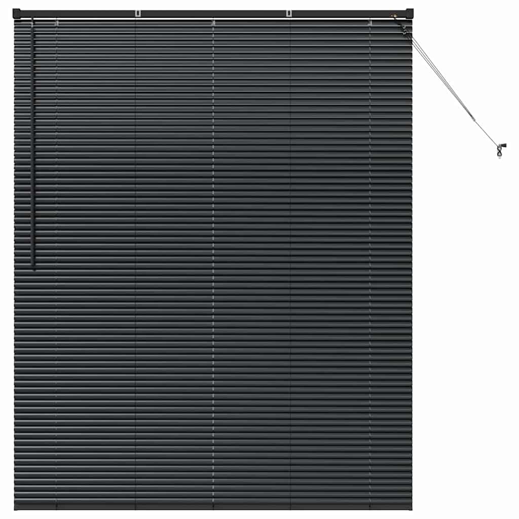 Vindu Persienne med gardiner Svart Aluminium