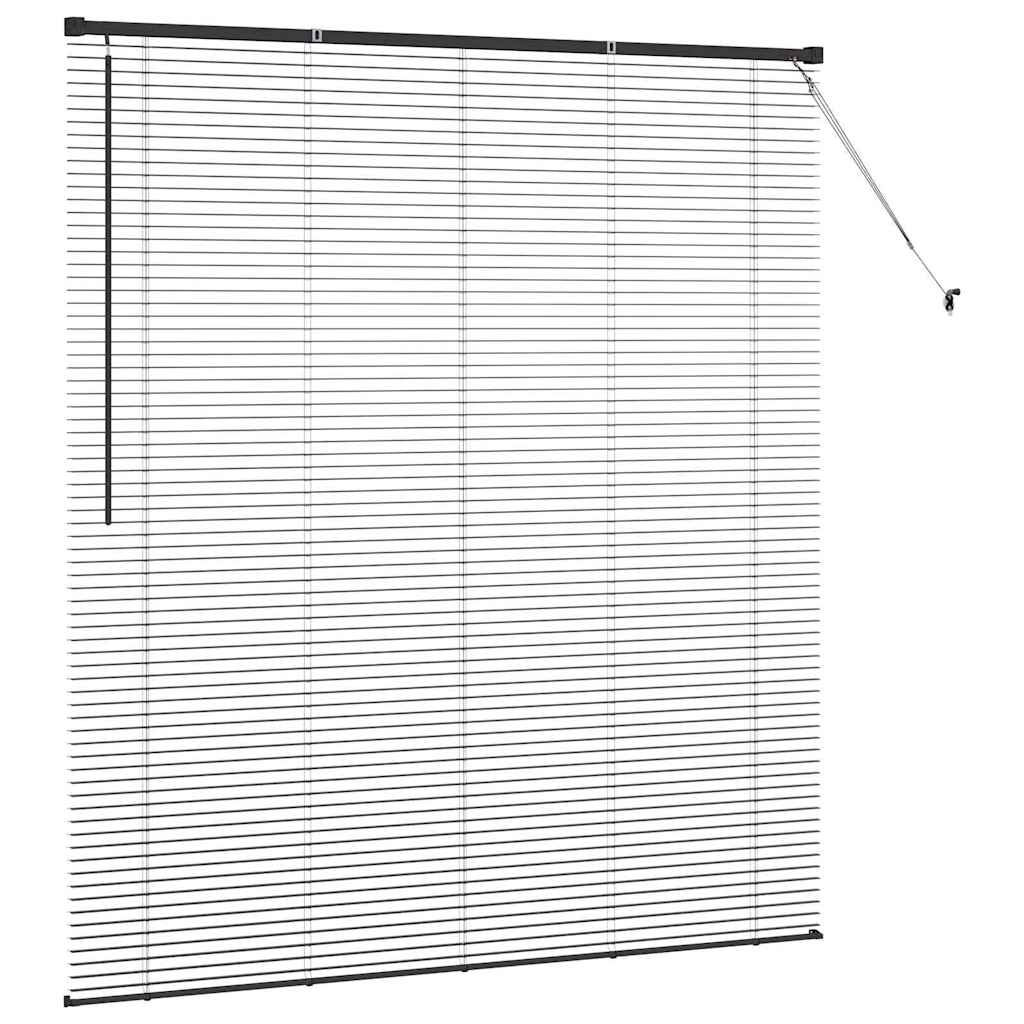 Vindu Persienne med gardiner Svart Aluminium