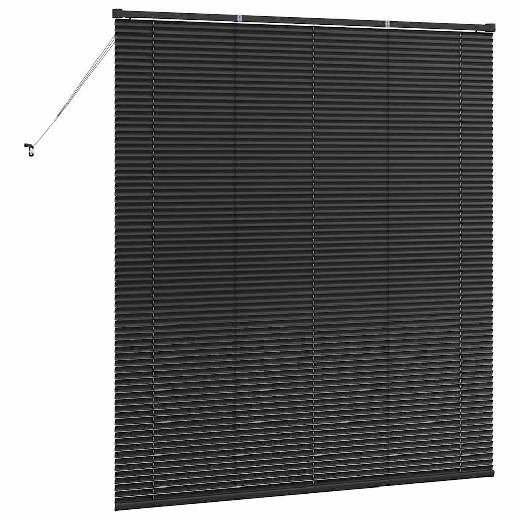 Vindu Persienne med gardiner Svart Aluminium