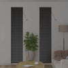 Vindu Persienne med gardiner Svart Aluminium