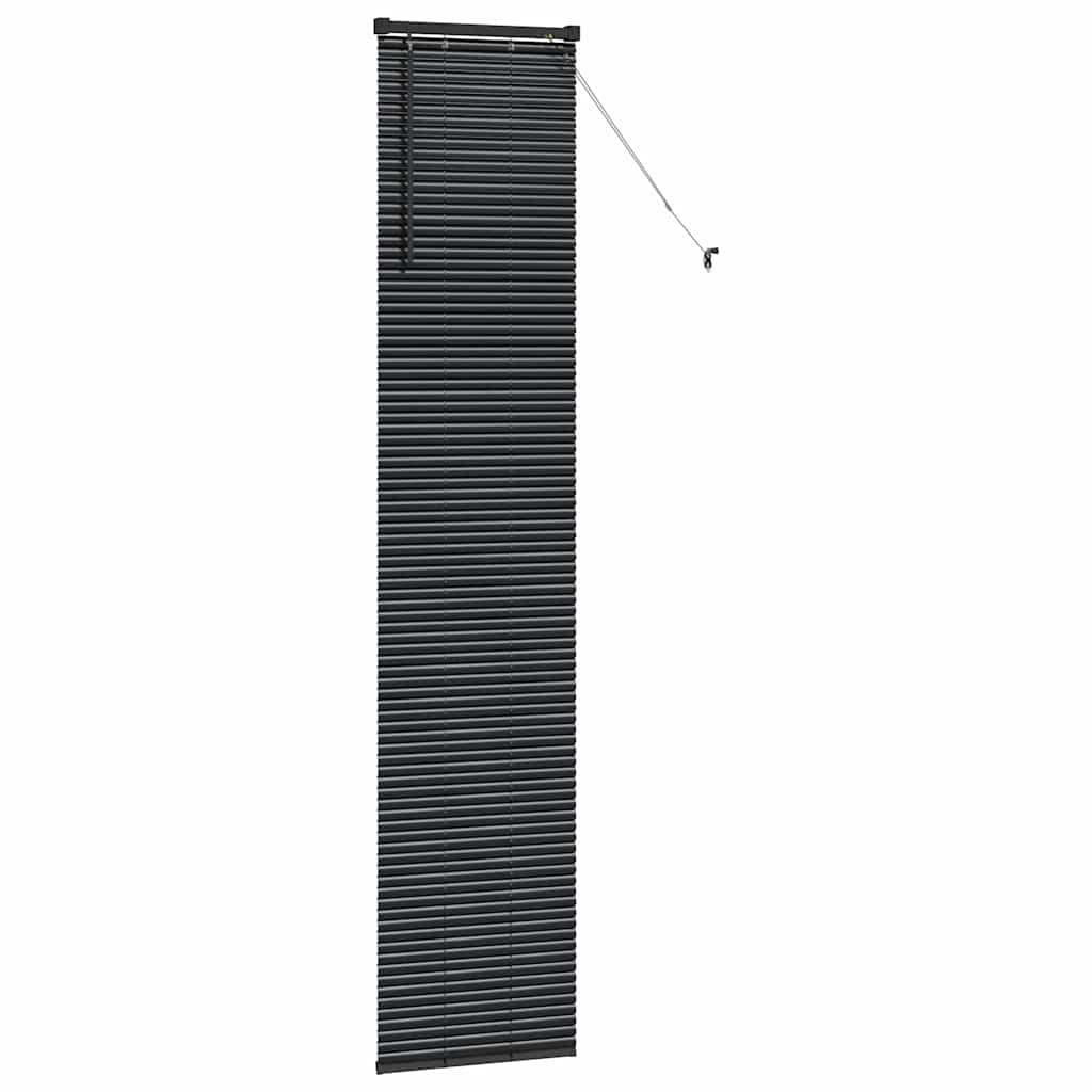 Vindu Persienne med gardiner Svart Aluminium