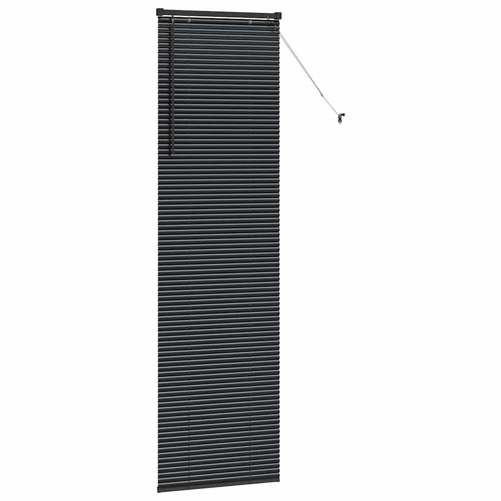 Vindu Persienne med gardiner Svart Aluminium