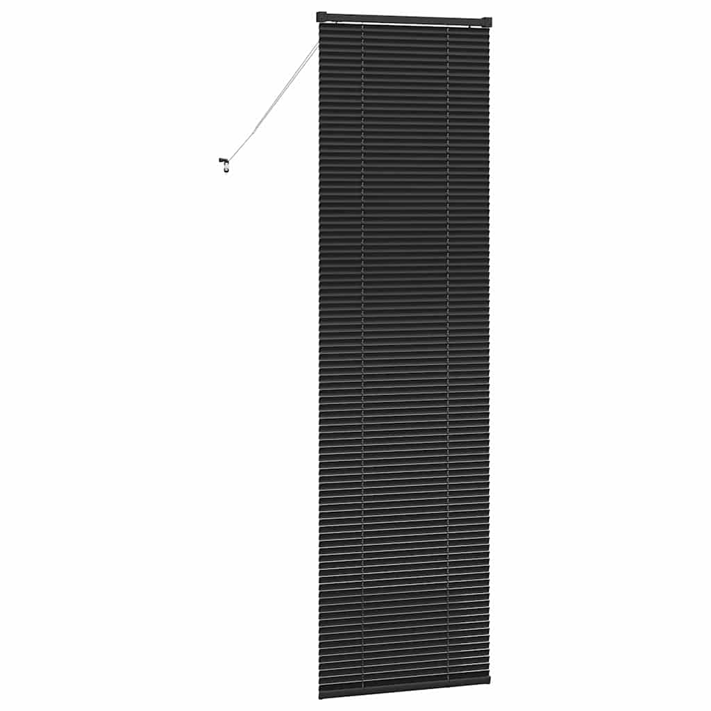 Vindu Persienne med gardiner Svart Aluminium