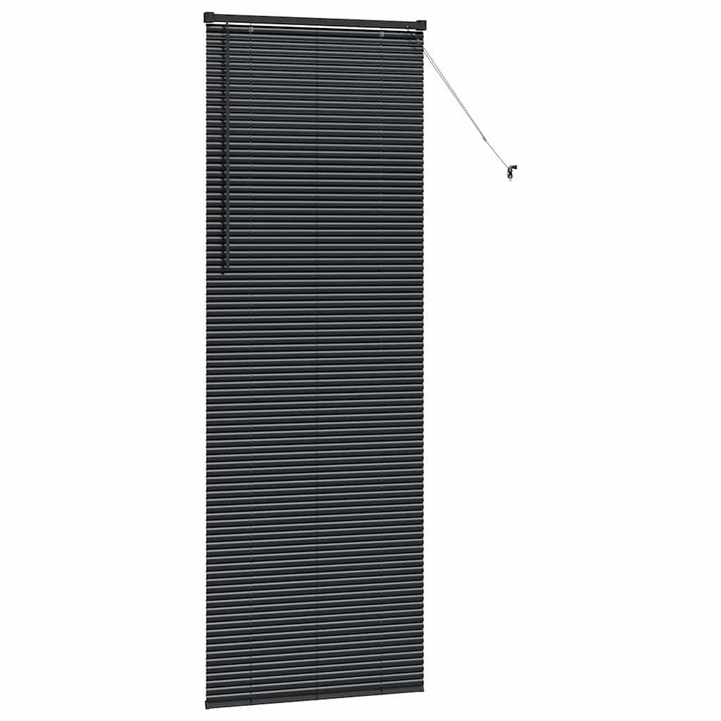 Vindu Persienne med gardiner Svart Aluminium