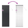 Vindu Persienne med gardiner Svart Aluminium
