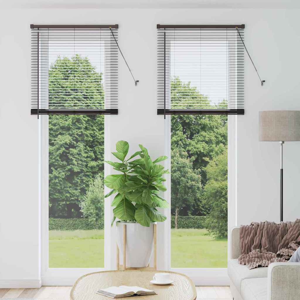Vindu Persienne med gardiner Svart Aluminium