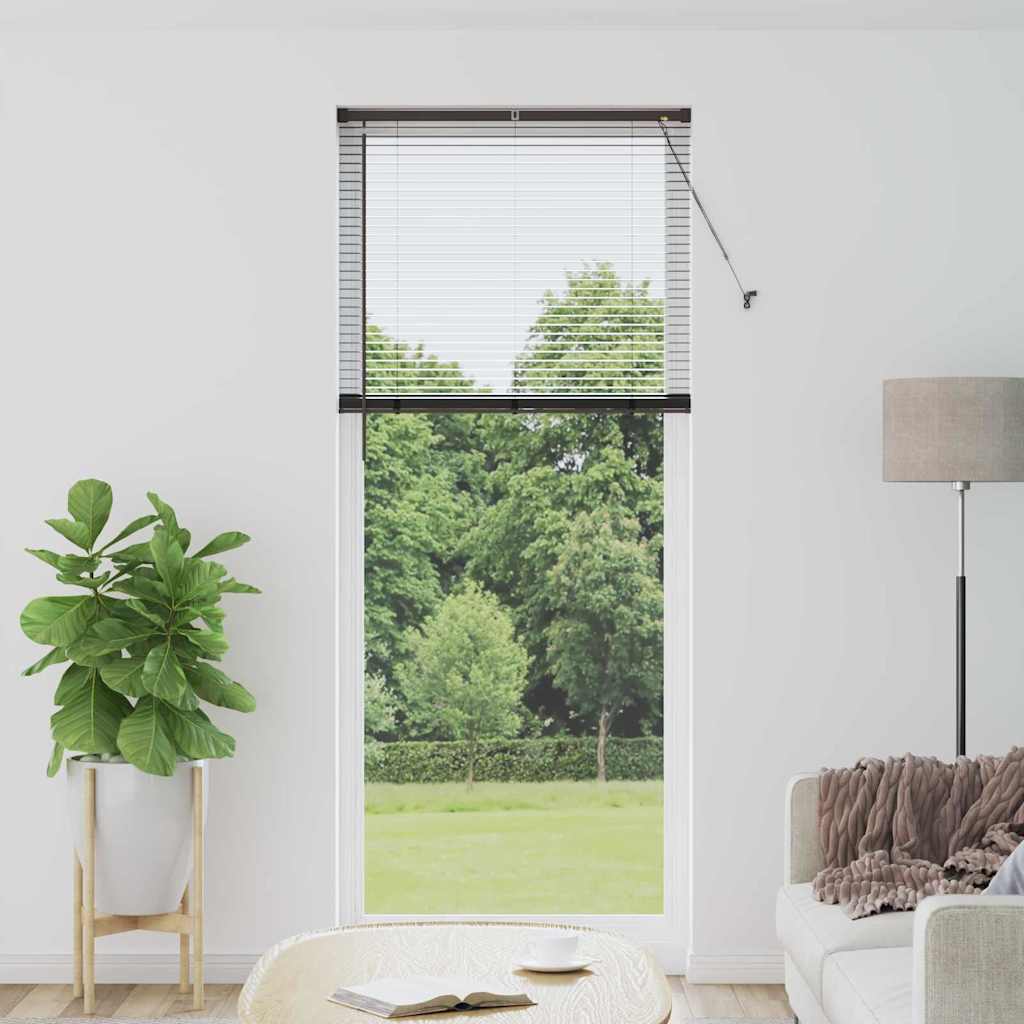 Vindu Persienne med gardiner Svart Aluminium