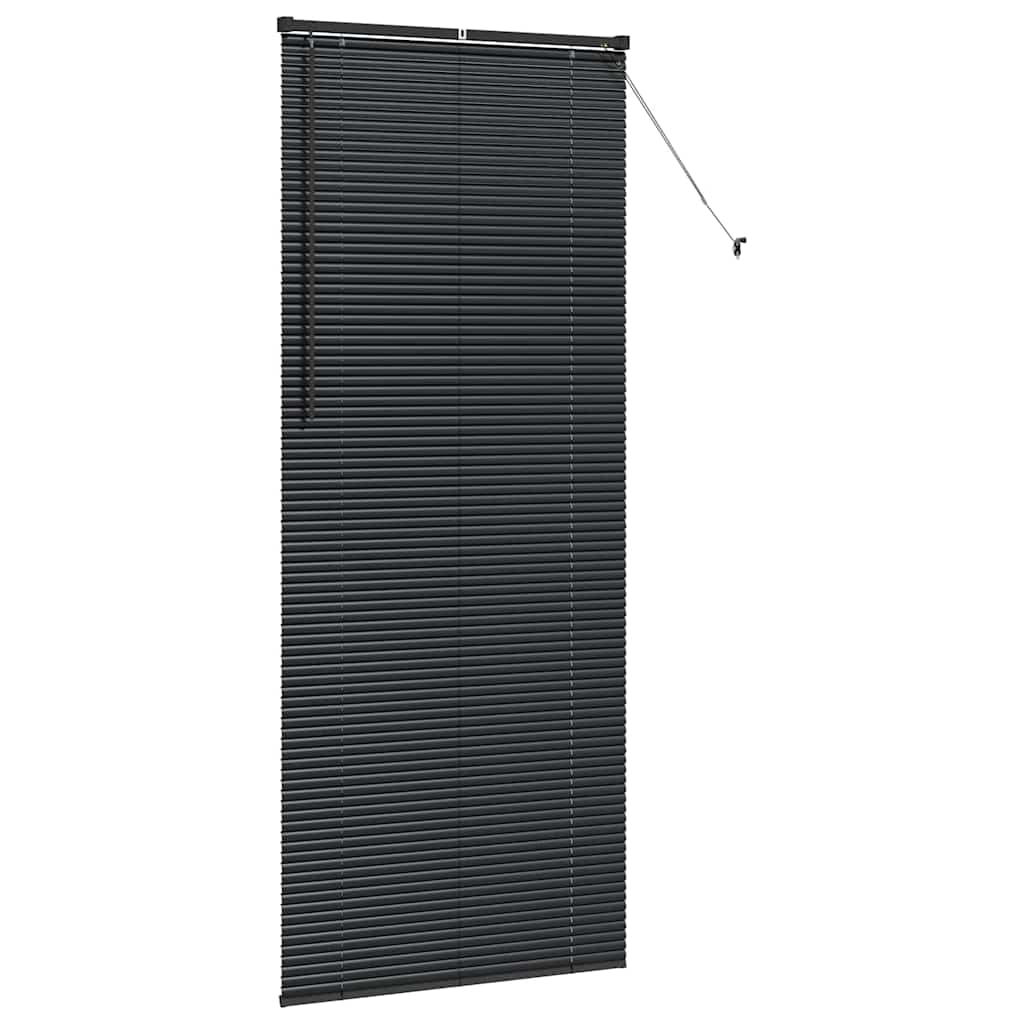 Vindu Persienne med gardiner Svart Aluminium