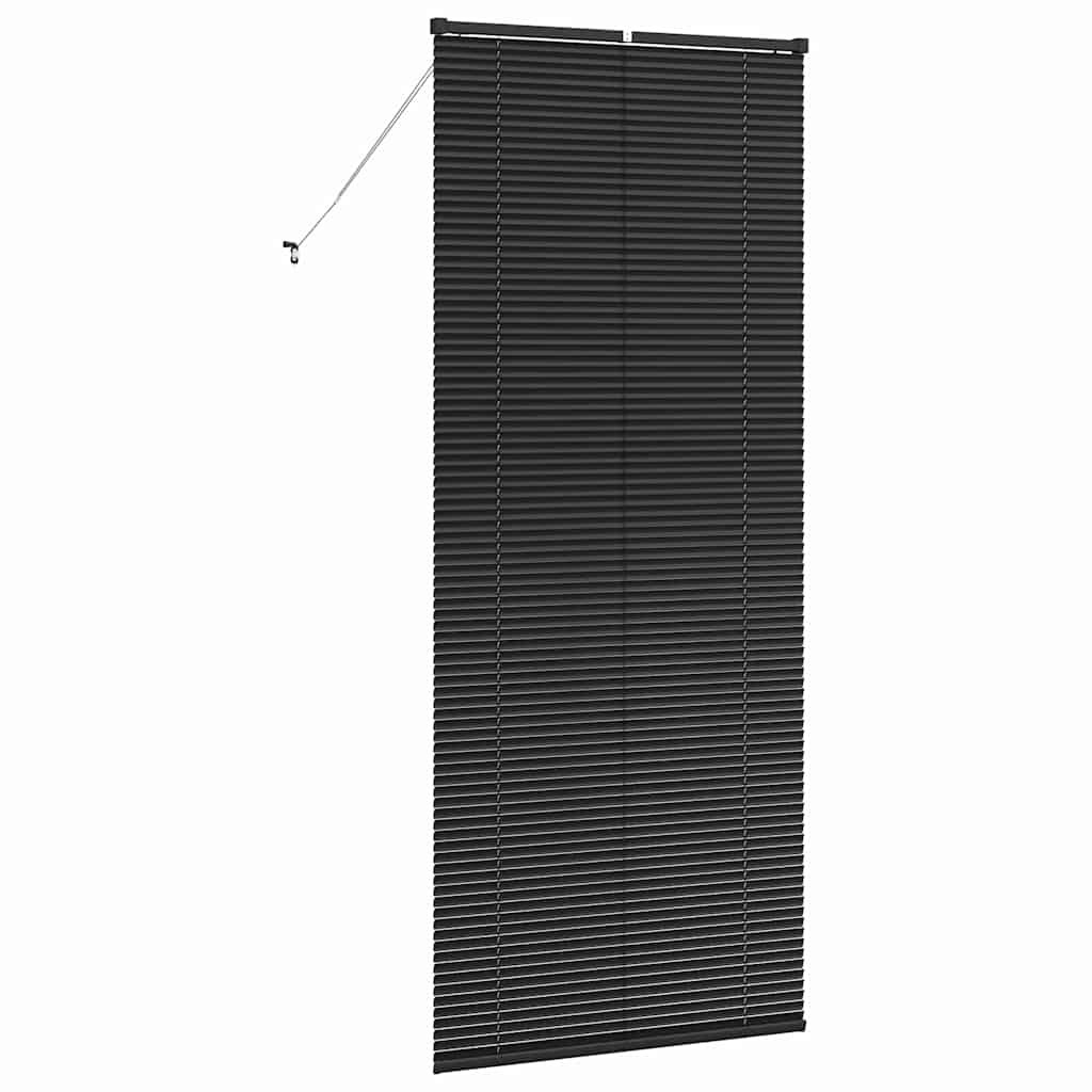 Vindu Persienne med gardiner Svart Aluminium