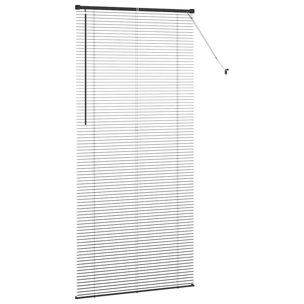 Vindu Persienne med gardiner Svart Aluminium