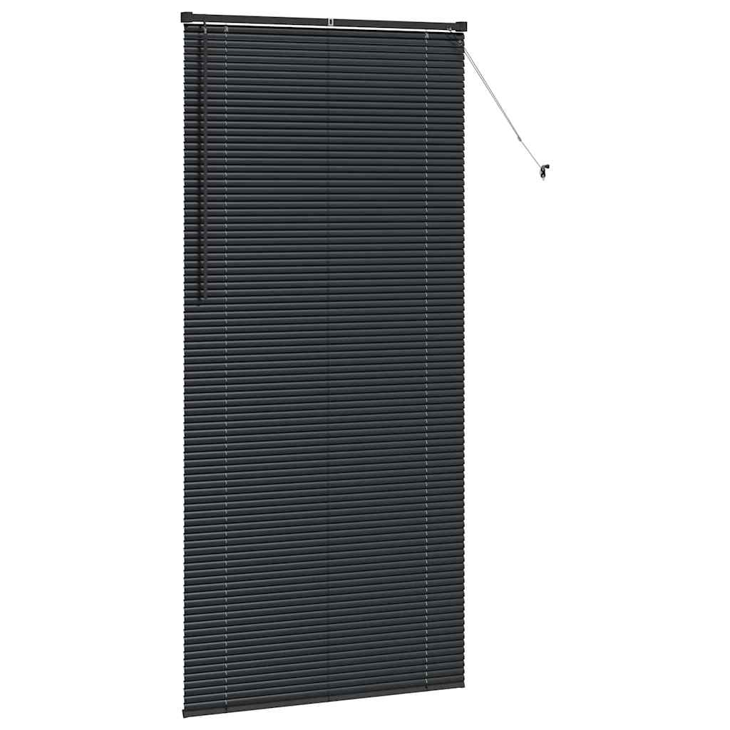 Vindu Persienne med gardiner Svart Aluminium
