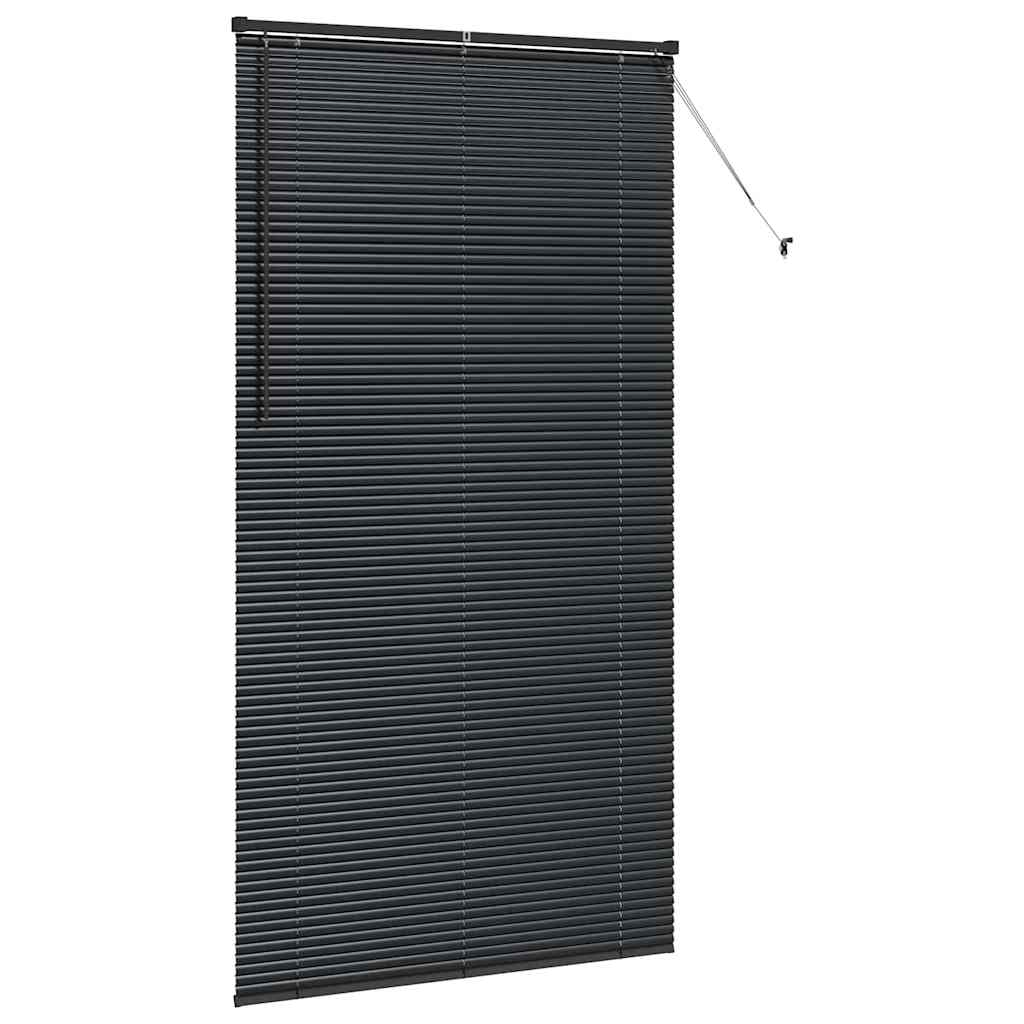 Vindu Persienne med gardiner Svart Aluminium