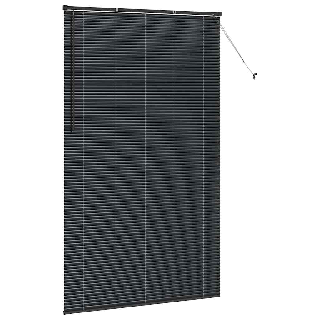 Vindu Persienne med gardiner Svart Aluminium