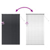 Vindu Persienne med gardiner Svart Aluminium