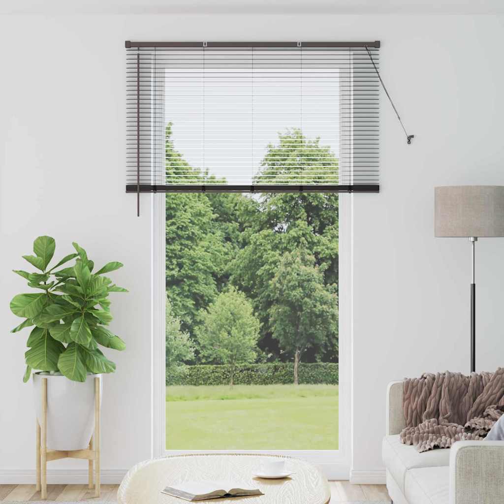 Vindu Persienne med gardiner Svart Aluminium