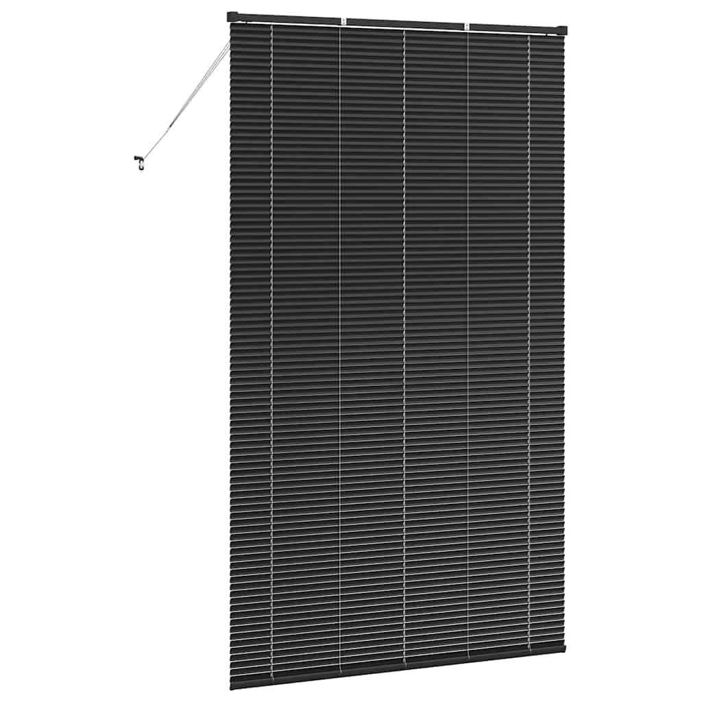 Vindu Persienne med gardiner Svart Aluminium