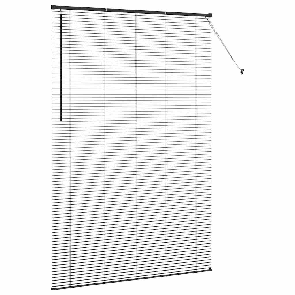 Vindu Persienne med gardiner Svart Aluminium