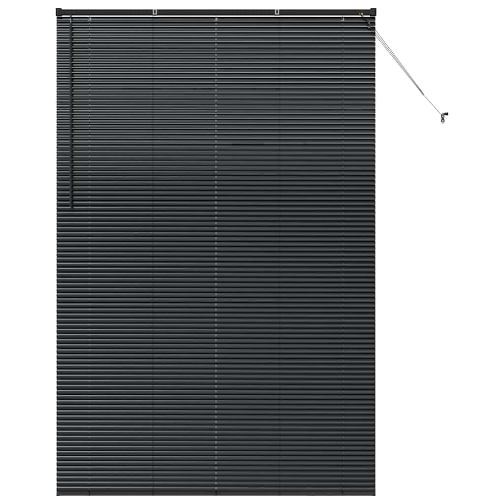 Vindu Persienne med gardiner Svart Aluminium
