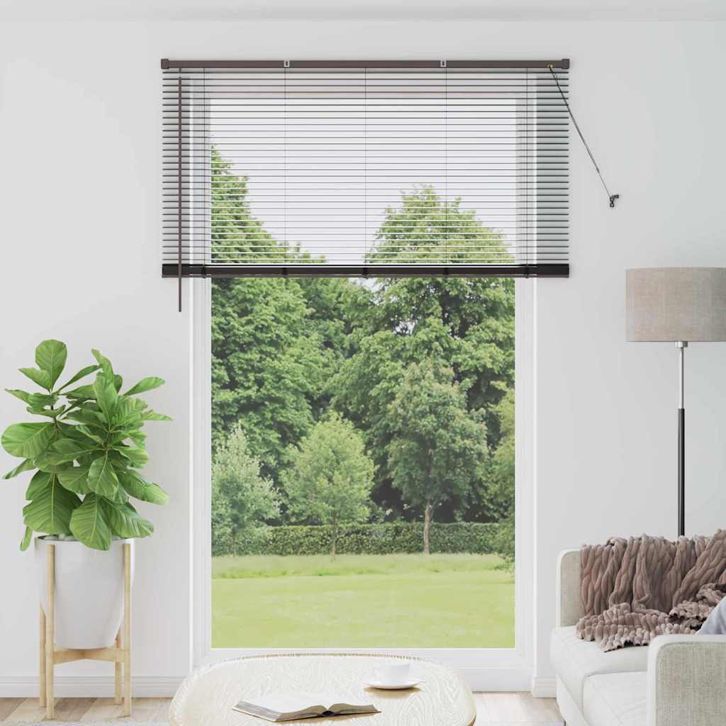 Vindu Persienne med gardiner Svart Aluminium
