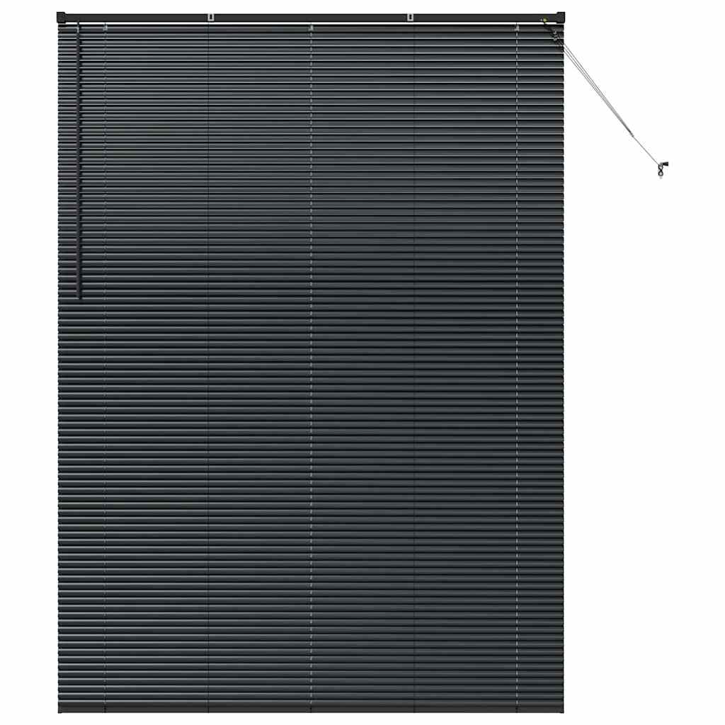 Vindu Persienne med gardiner Svart Aluminium