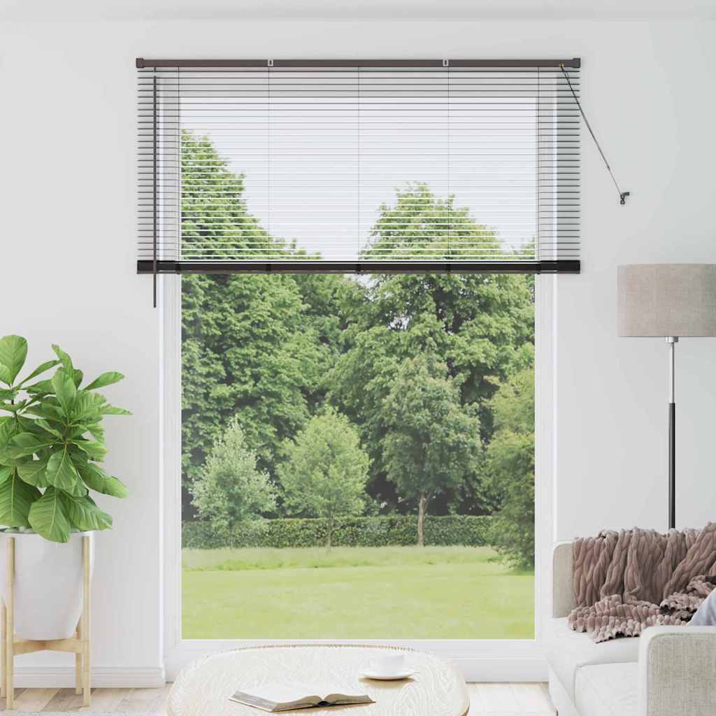 Vindu Persienne med gardiner Svart Aluminium