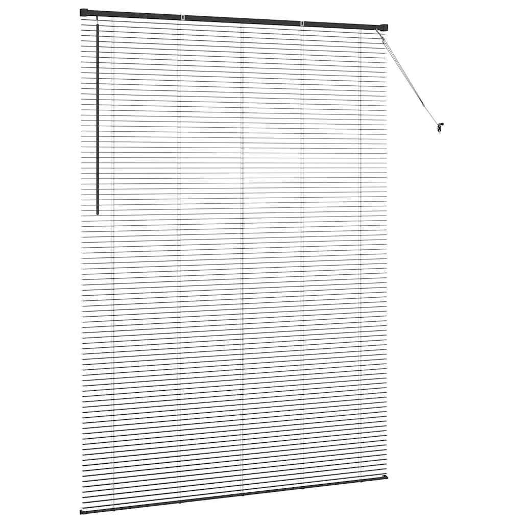 Vindu Persienne med gardiner Svart Aluminium
